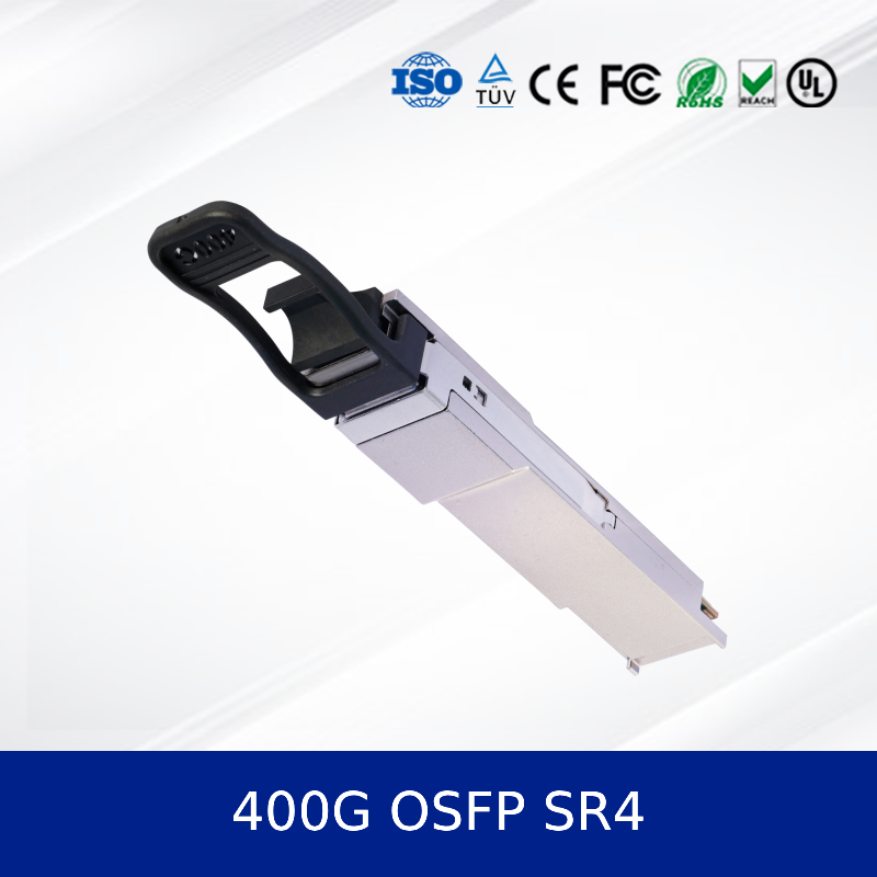 400G OSFP SR4 광 트랜시버 모듈 100m OM4, MPO-12, 데이터 센터 이더넷용 CMIS 5.0