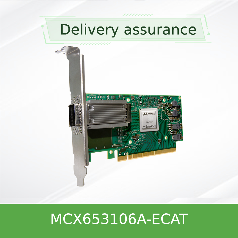 오리지널 MCX653106A-ECAT 커넥트 X-6 100Gb/S 듀얼 포트 QSFP56 이더넷 어댑터