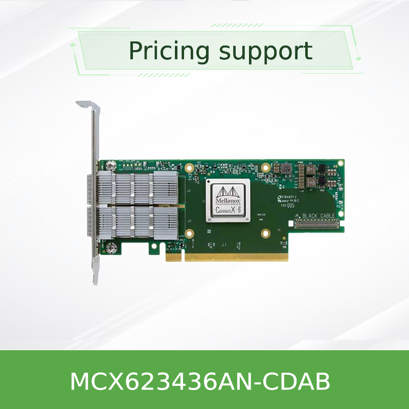 Nvidia MCX623436AN-CDAB ConnectX-6 Dx En 어댑터 카드, 100GbE, OCP3.0, 호스트 관리 포함, 듀얼 포트 QSFP56, PCIe 4.0 x16, 암호화 없음, 썸스크류 (풀 탭)