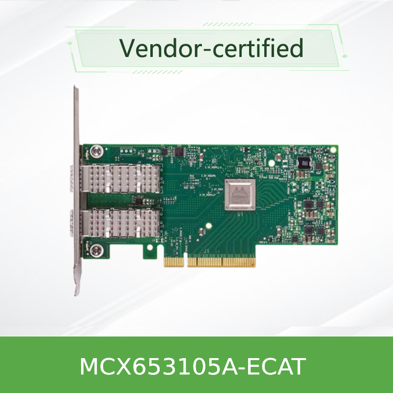 MCX653105A-ECAT 커넥트X-6 VPI 어댑터 카드 100Gb/S HDR100 EDR IB 100GbE 단일 포트 QSFP56