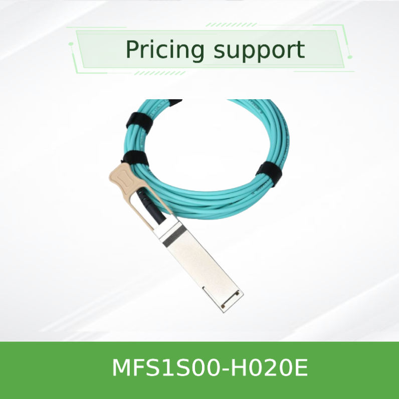 20m 200Gb 멜라녹스 활성 섬유 케이블 AOC Ethernet 케이블 MFS1S00-H020E QSFP56