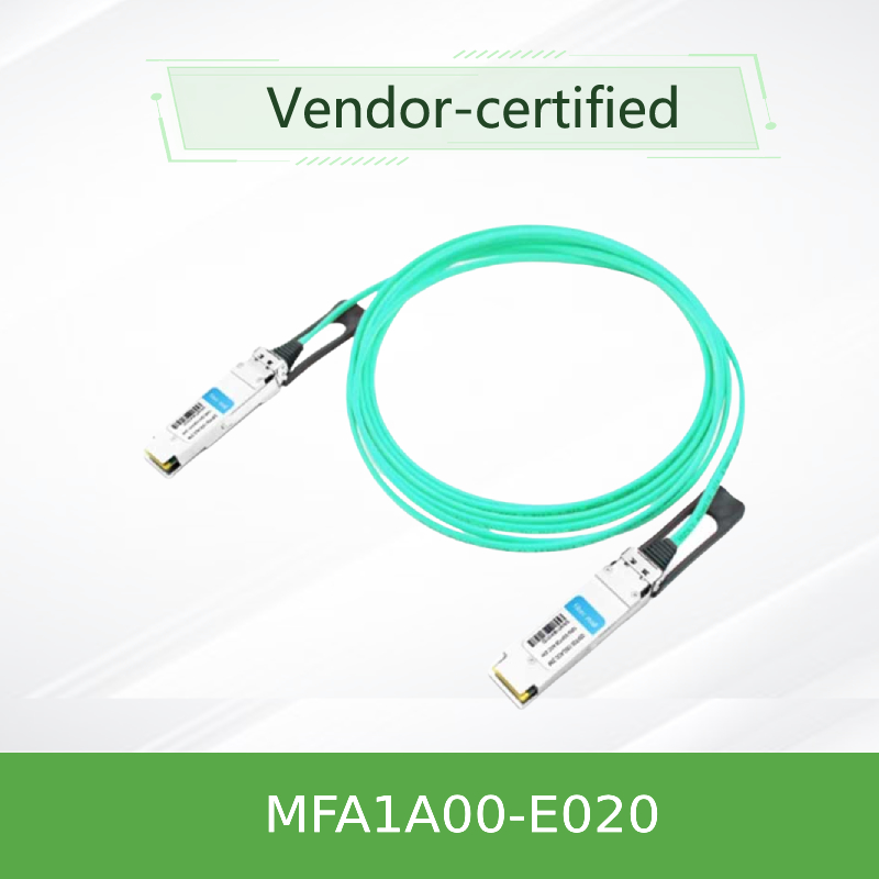 Nvidia MFA1A00-Xxxx 100GB/S QSFP28 MMF 액티브 광 케이블 MFA1A00-E020 액티브 파이버 케이블 IB EDR 100GB/S