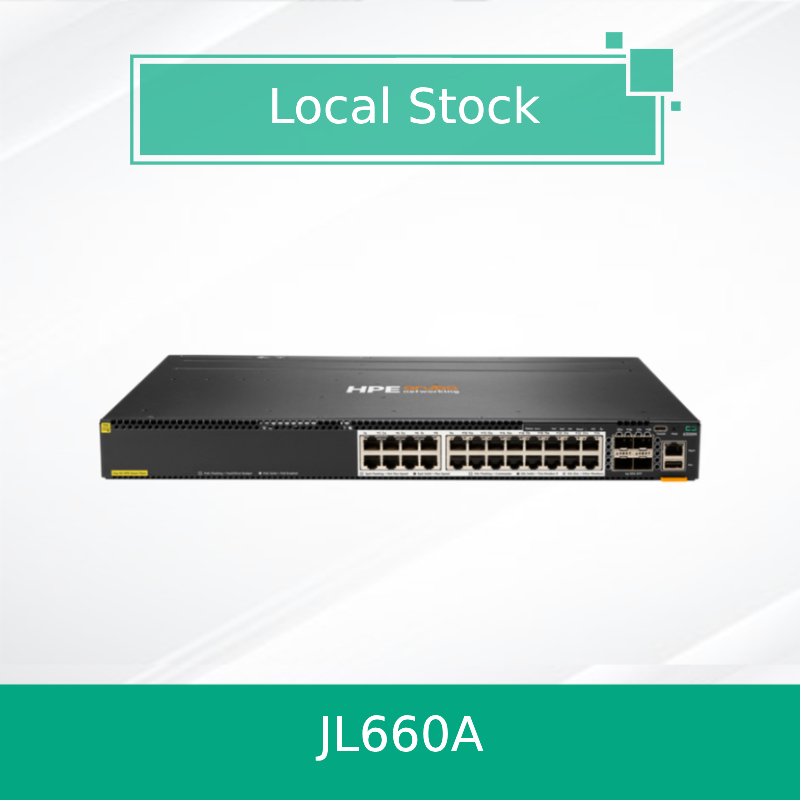 Hpe Aruba 네트워킹 Cx 6300m 24 Hpe 스마트 레이트 PoE 및 4 SFP56 스위치 (JL660A)