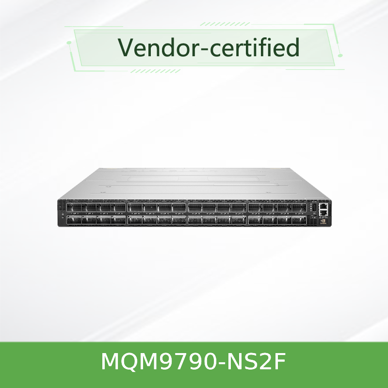 NVIDIA MQM9790-NS2F 400Gb/s 인피니밴드 스위치 64포트 NDR, 51.2Tb/s, 외부 관리, 1U HPC & AI 클러스터